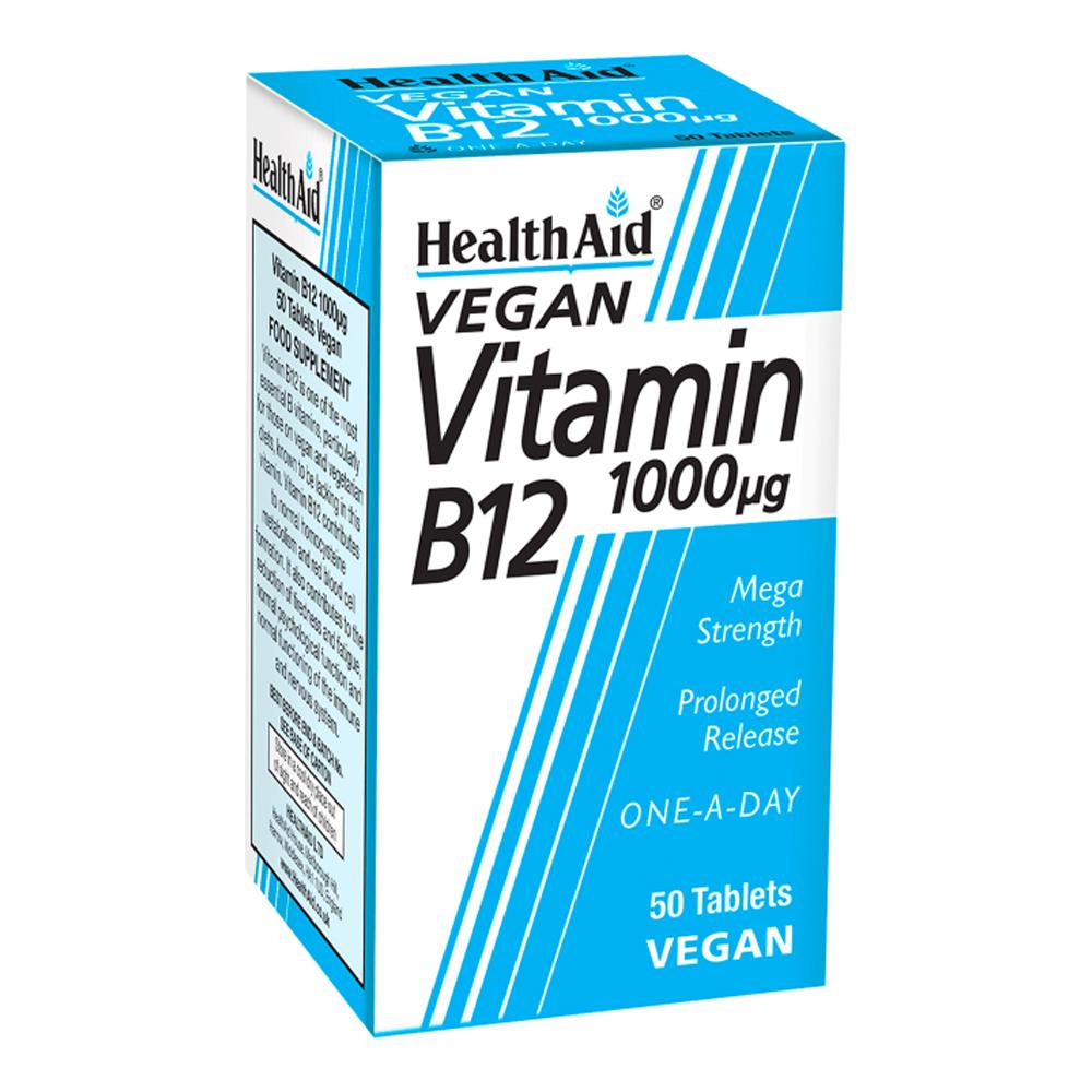 Health Aid - Vitamin B12 (Cyanocobalamin) 1000µg