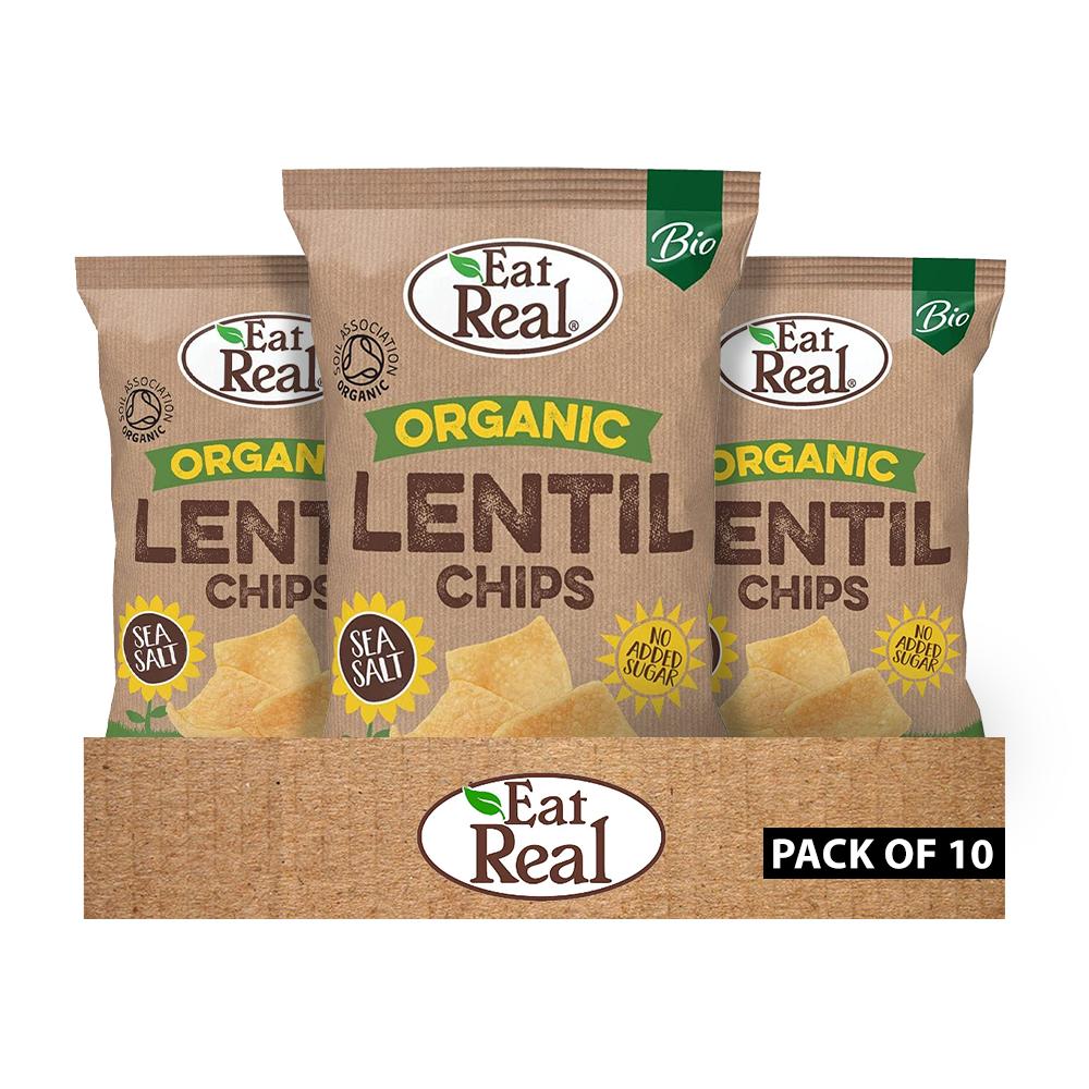 Eat Real - Organic Lentil Chips - Box of 10