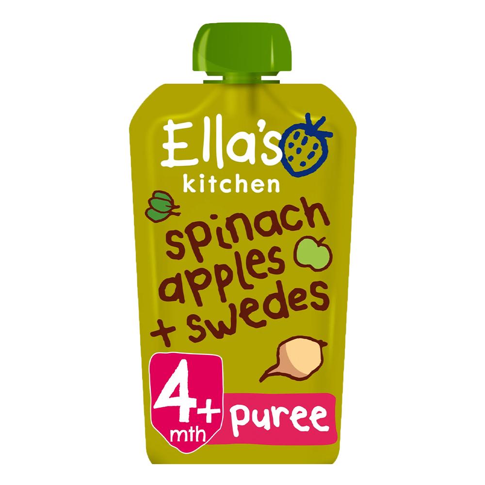 Ellas Kitchen - Organic Spinach, Apples & Swedes Puree Baby Pouch