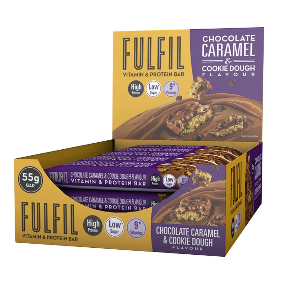 Fulfil Nutrition - Vitamin & Protein Bar - Choco Caramel & Cookie Dough - Box of 15