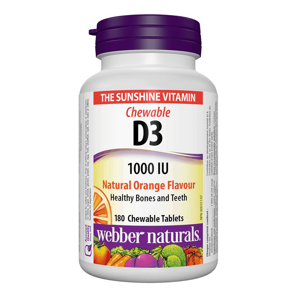 Webber Naturals - Vitamin D3 1000 IU Chewable