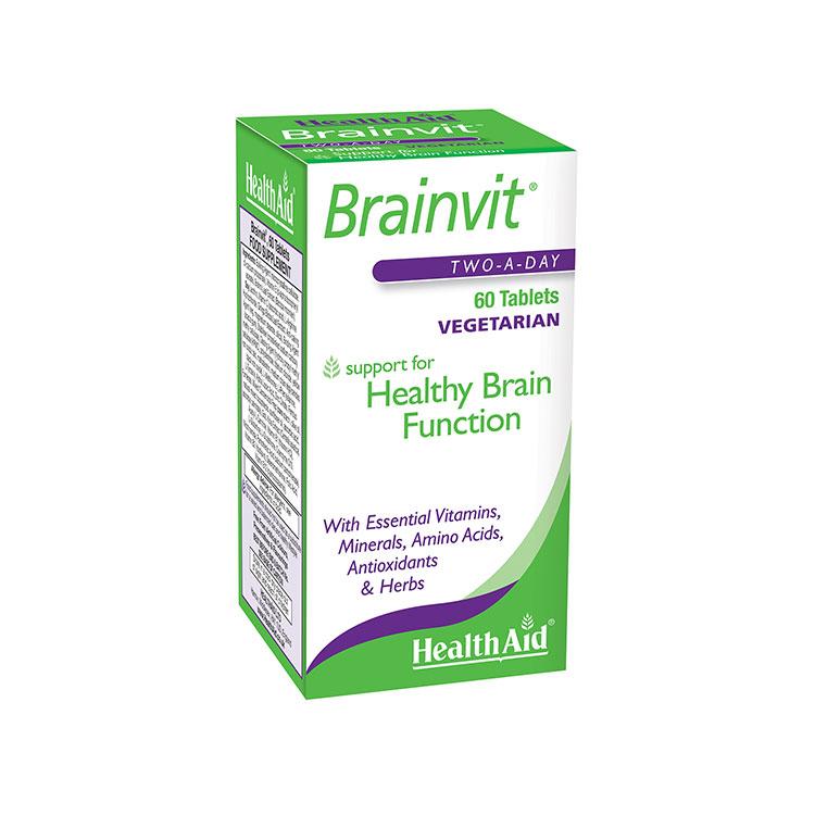 HealthAid BrainVit (Vitamins,Minerals, Amino Acids, Antioxidants and herbs)