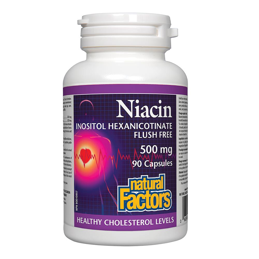 Natural Factors Niacin Inositol Hexanicotinate 500 mg